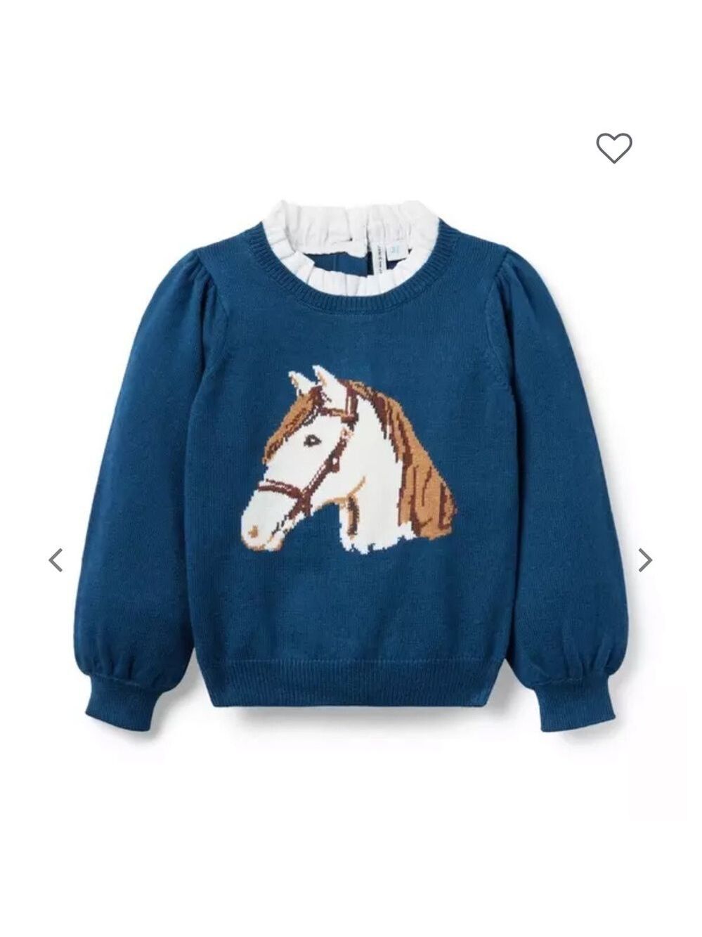 Kids Blue Horse Graphic Sweater